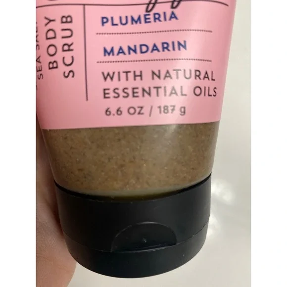 Bath & Body Works Aromatherapy Energy Plumeria Mandarin Body Scrub NEW - Picture 4 of 4